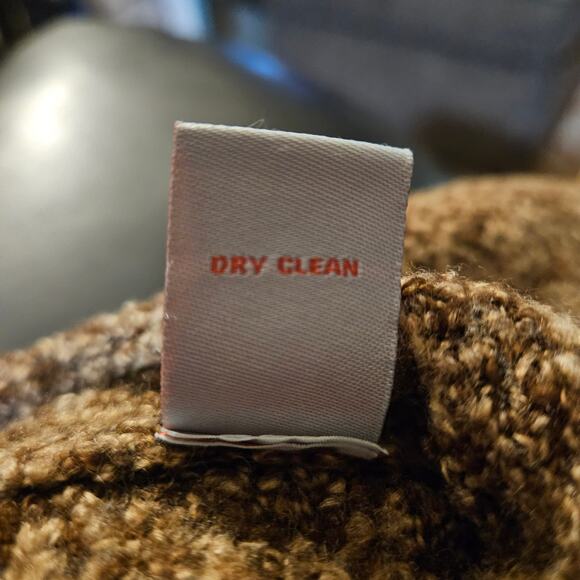 Anthropologie HWR Brown Boucle Cardigan Blazer M Velvet Trim Wool Blend - Picture 8 of 13